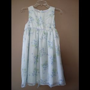Girls Organza Overlay Floral Dress